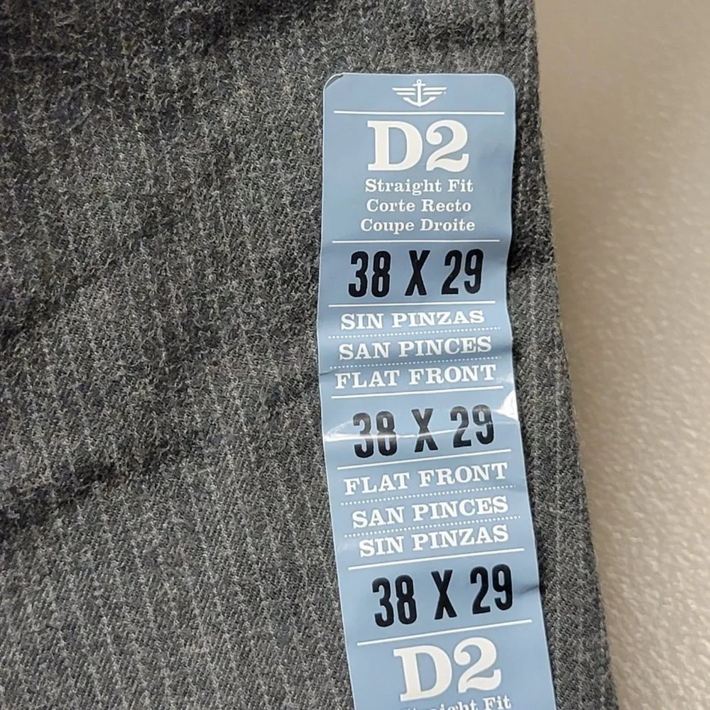 Dockers D2 Signature Khaki Pants - Straight Fit - Flat Front -‎ 38x29 NWT